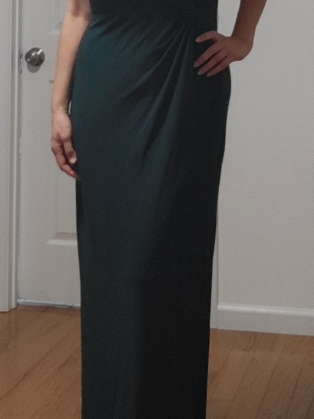 Ralph Lauren Forest Green Wrap-Style Maxi Dress